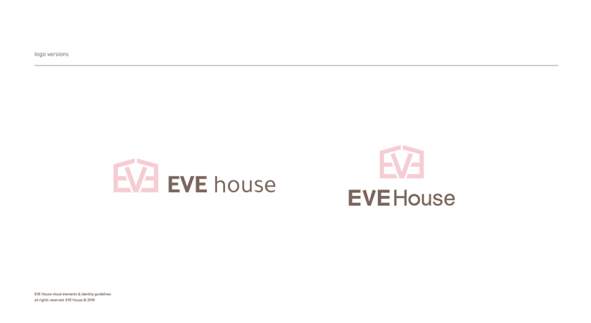 Eve House 家居用品品牌logo設(shè)計(jì)vi設(shè)計(jì)，追求設(shè)計(jì)感的女性粉色風(fēng)格