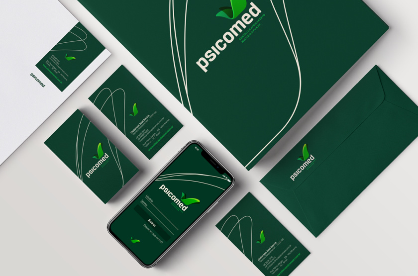 Psicomed 醫(yī)院品牌形象設(shè)計(jì)logo設(shè)計(jì)vi設(shè)計(jì)，高端與富有生命力