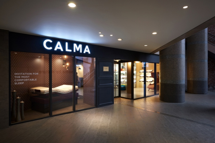 M4 CALMA床墊床上用品品牌體驗(yàn)店鋪空間設(shè)計(jì)，整體黑暗色風(fēng)格