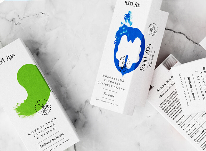 FoodSpa健康排毒果汁食品包裝設(shè)計，自然水彩配色方案