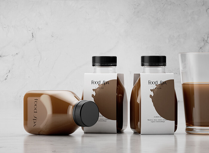 FoodSpa健康排毒果汁食品包裝設(shè)計，自然水彩配色方案