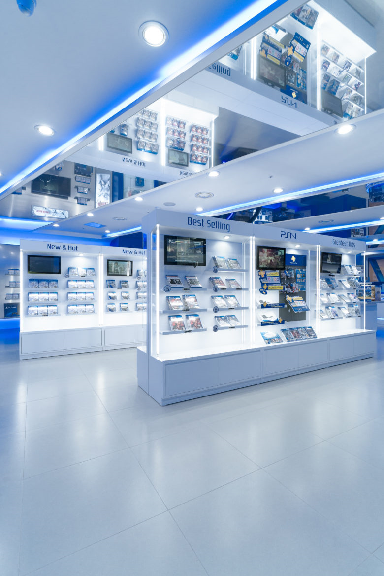 PlayStation 品牌電競(jìng)游戲設(shè)備線下店鋪空間設(shè)計(jì),藍(lán)色科技風(fēng)格 PlayStation 品牌電競(jìng)游戲設(shè)備線下店鋪空間設(shè)計(jì),藍(lán)色科技風(fēng)格