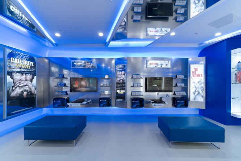 PlayStation 品牌電競(jìng)游戲設(shè)備線下店鋪空間設(shè)計(jì),藍(lán)色科技風(fēng)格 PlayStation 品牌電競(jìng)游戲設(shè)備線下店鋪空間設(shè)計(jì),藍(lán)色科技風(fēng)格