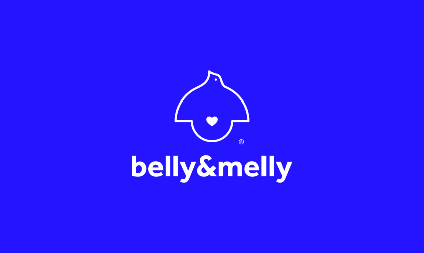 belly&melly 母嬰用品品牌logo設(shè)計(jì)vi設(shè)計(jì)，小鳥+燈泡+心形