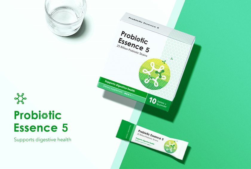 Probiotic 益生菌膳食補(bǔ)充劑保健品包裝設(shè)計“現(xiàn)代科技”風(fēng)