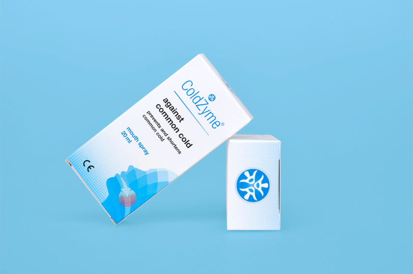 Coldzyme預(yù)防感冒病菌口腔噴霧劑包裝設(shè)計,色塊面部+箭頭喉嚨發(fā)炎圖形 Coldzyme預(yù)防感冒病菌口腔噴霧劑包裝設(shè)計,色塊面部+箭頭喉嚨發(fā)炎圖形