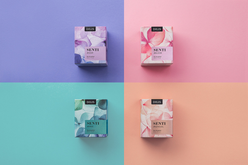 Dilis化妝品包裝設(shè)計(jì)——花朵花瓣的特寫(xiě)鏡頭