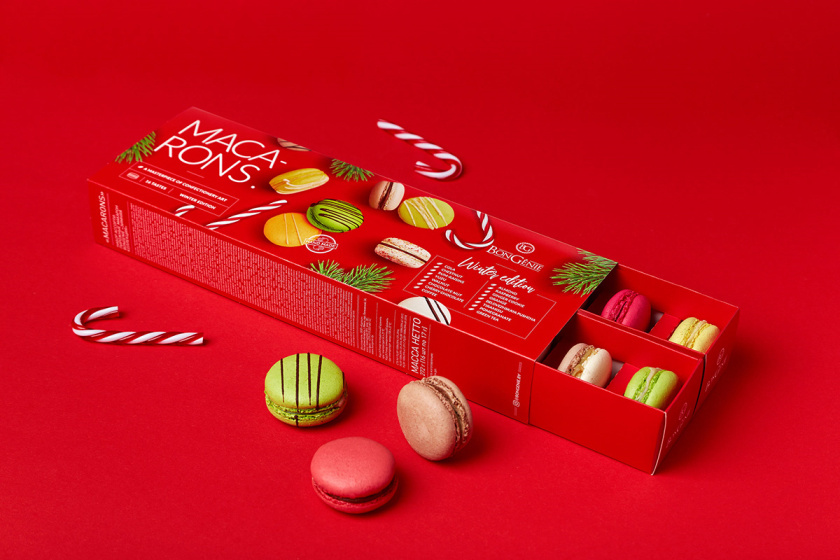 BonGenie馬卡龍糕點(diǎn)節(jié)日禮品裝食品包裝設(shè)計(jì),喜慶紅色+糕點(diǎn)照片 BonGenie馬卡龍糕點(diǎn)節(jié)日禮品裝食品包裝設(shè)計(jì),喜慶紅色+糕點(diǎn)照片