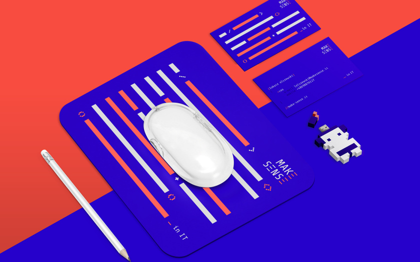 Make Sense 軟件開發(fā)公司vi設(shè)計(jì),長短線條加代碼加馬賽克玩偶元素 Make Sense 軟件開發(fā)公司vi設(shè)計(jì),長短線條加代碼加馬賽克玩偶元素