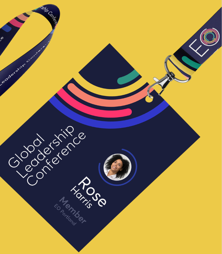 EO企業(yè)家組織協(xié)會機(jī)構(gòu)logo設(shè)計與品牌視覺形象vi設(shè)計，動態(tài)風(fēng)格多層圓形線條