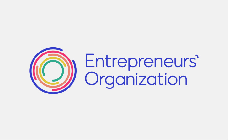 EO企業(yè)家組織協(xié)會機(jī)構(gòu)logo設(shè)計與品牌視覺形象vi設(shè)計，動態(tài)風(fēng)格多層圓形線條