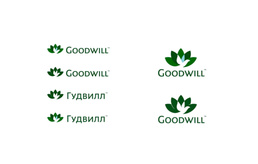 Goodwill 糧食面粉企業(yè)品牌logo設(shè)計(jì)與品牌形象識(shí)別設(shè)計(jì)，小鳥與花朵結(jié)合元素