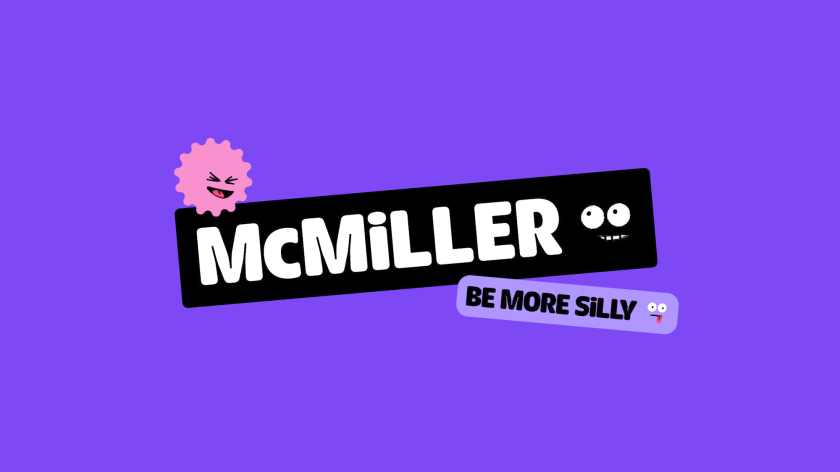 McMiller游戲公司 帶有貼紙的LOGO設(shè)計。 McMiller游戲公司 帶有貼紙的LOGO設(shè)計。