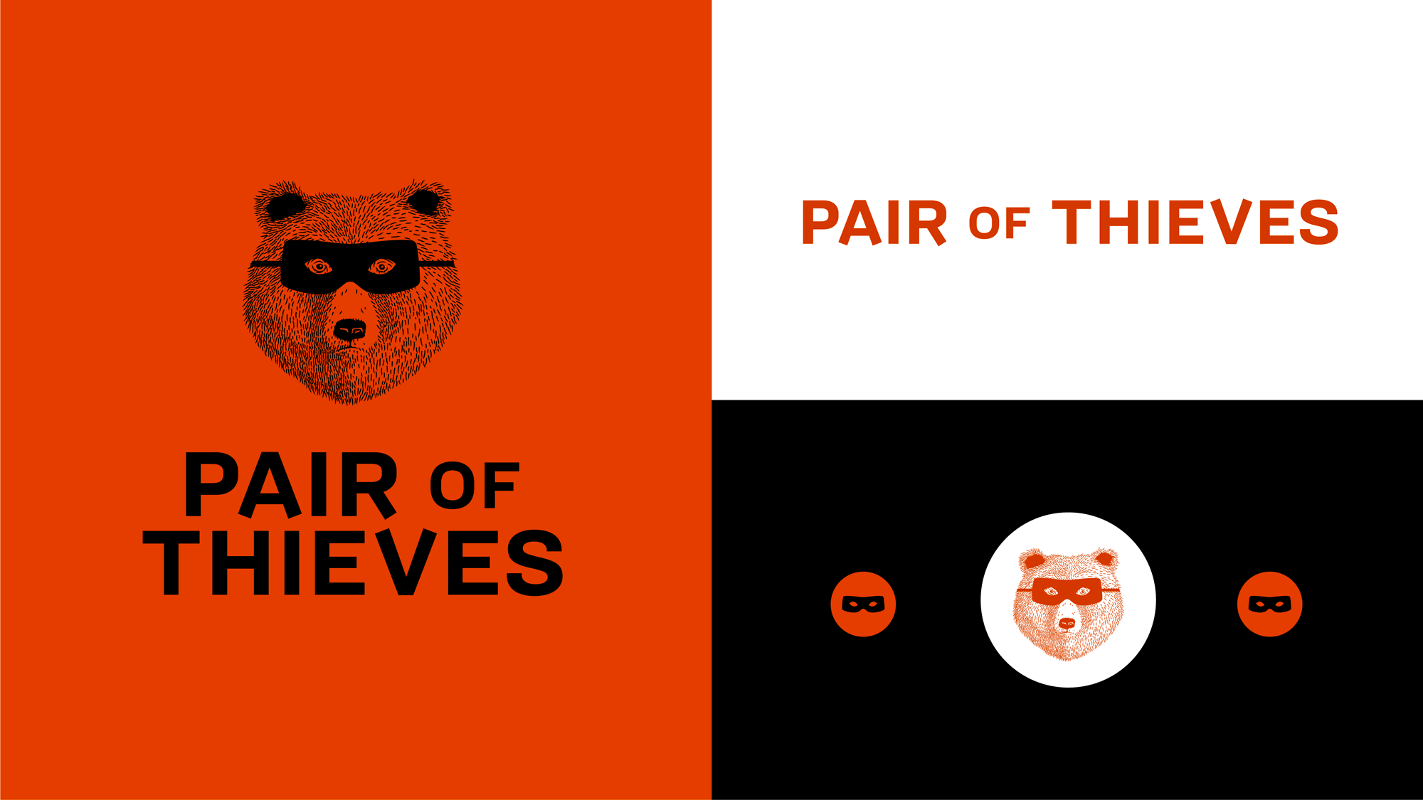 Pair of Thieves襪子內(nèi)衣公司品牌更新設(shè)計(jì)-面具熊logo設(shè)計(jì) Pair of Thieves襪子內(nèi)衣公司品牌更新設(shè)計(jì)-面具熊logo設(shè)計(jì)