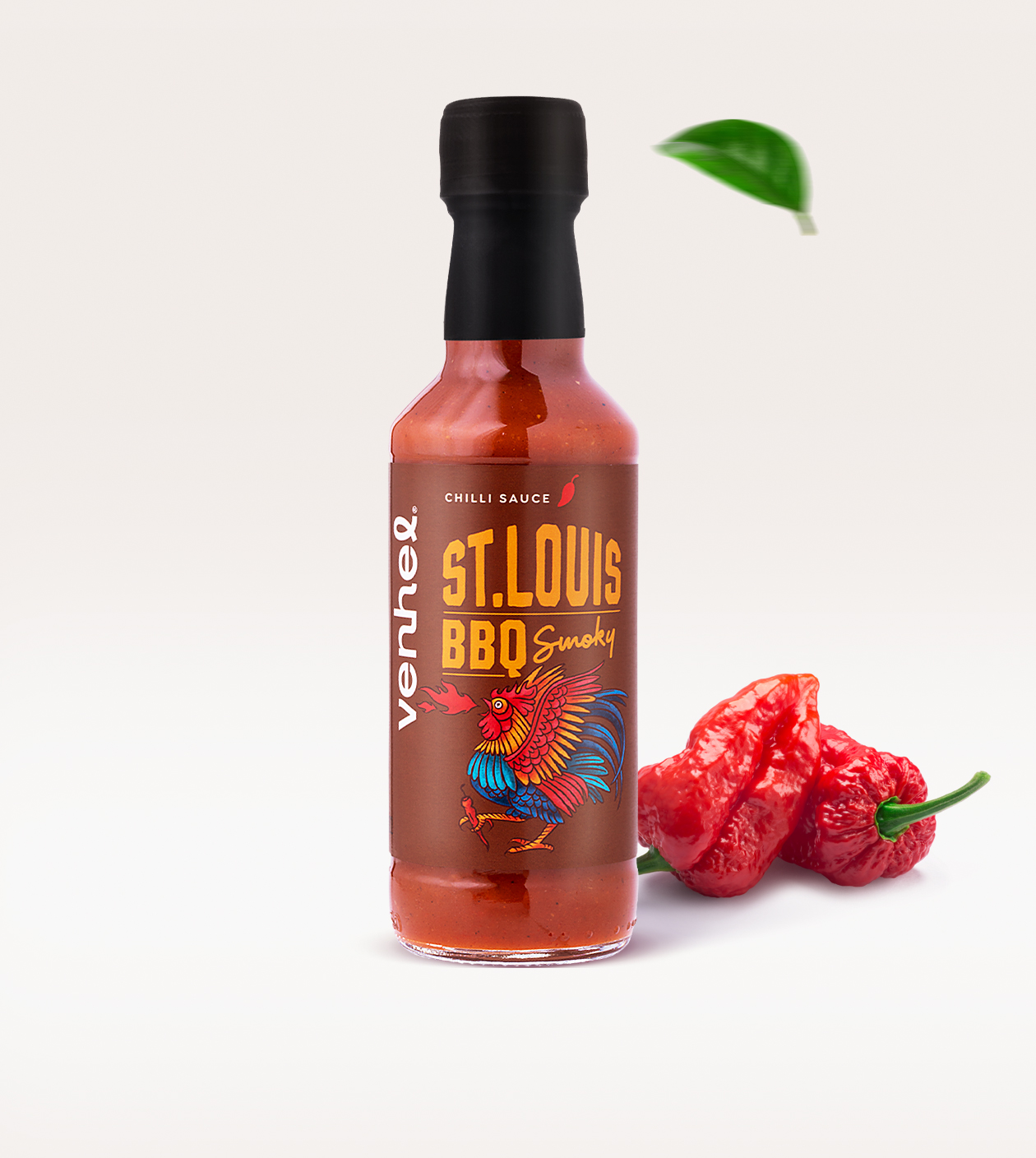 VENHEL辣醬包裝設(shè)計“手繪公雞插圖”