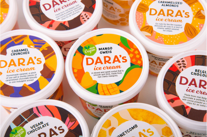 Dara全天然手工冰淇淋包裝設計“鮮艷飽滿的插畫” Dara全天然手工冰淇淋包裝設計“鮮艷飽滿的插畫”
