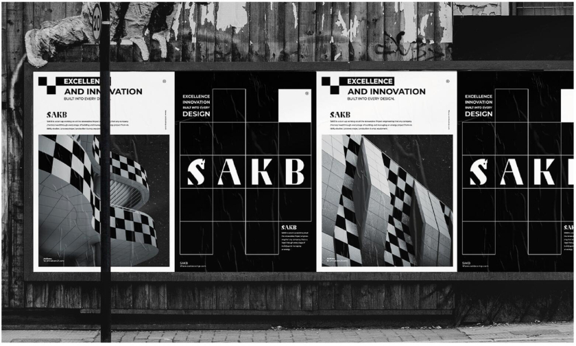 SAKB可再生能源建筑公司企業(yè)vi形象設(shè)計(jì)—S+國際象棋馬logo設(shè)計(jì)與棋盤輔助圖形設(shè)計(jì)