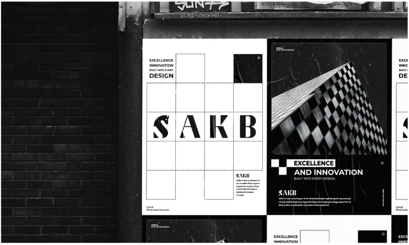 SAKB可再生能源建筑公司企業(yè)vi形象設(shè)計(jì)—S+國際象棋馬logo設(shè)計(jì)與棋盤輔助圖形設(shè)計(jì)