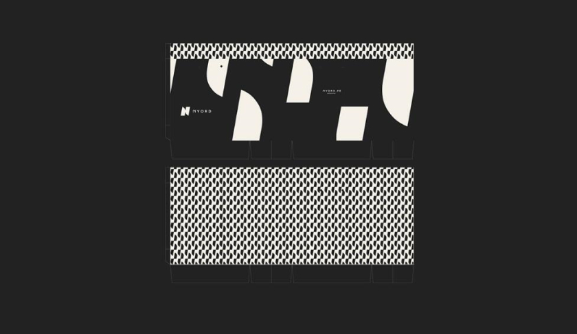 Nyord 服飾品牌識別設計-logo與vi設計,獨特的字母N設計及組合圖案