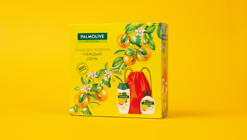 Palmolive 洗護(hù)沐浴露禮品套裝禮盒包裝設(shè)計,對角線植物圖案 Palmolive 洗護(hù)沐浴露禮品套裝禮盒包裝設(shè)計,對角線植物圖案