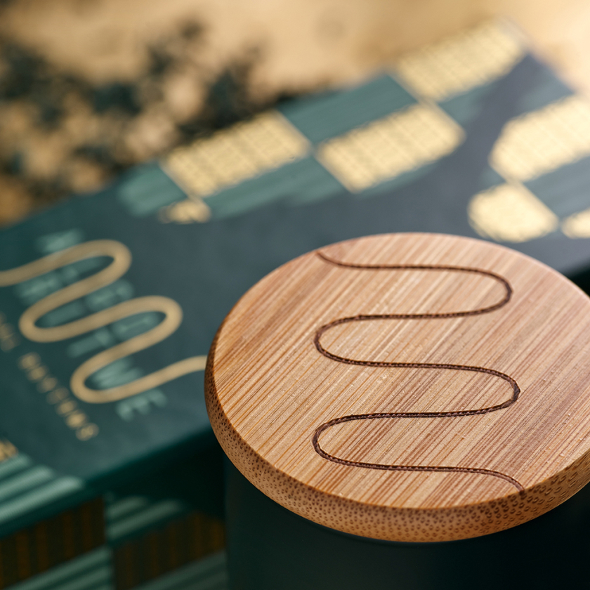 Algoritme螺旋藻補充劑包裝設計“波浪圖案”