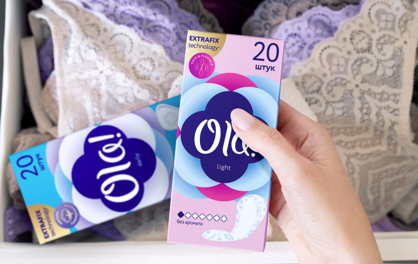 Ola衛(wèi)生巾魔法師品牌定位與包裝設(shè)計(jì)”棉花花朵“核心視覺(jué)符號(hào)元素
