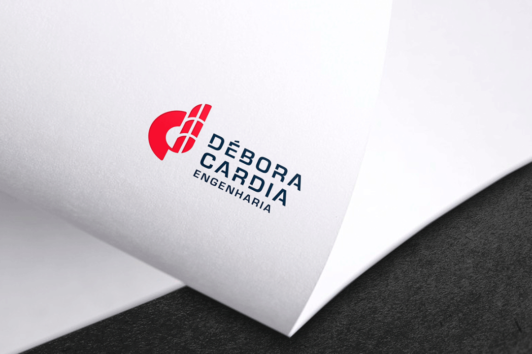 Débora Cardia 土木建筑公司品牌形象設計logo設計vi設計，字母dc+大樓圖形