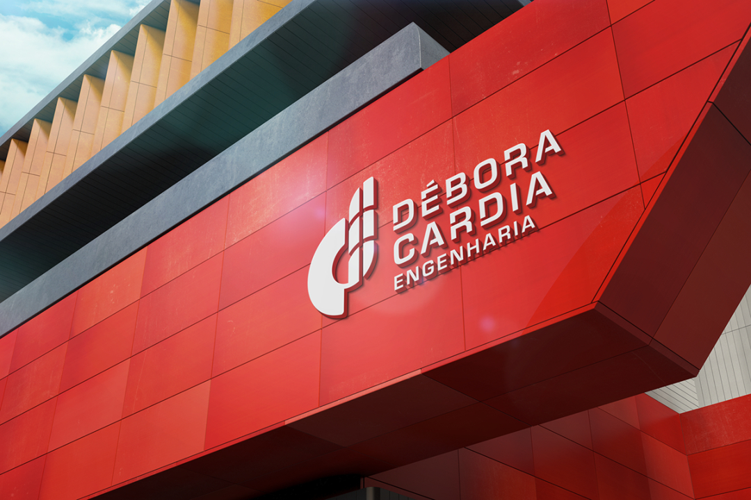 Débora Cardia 土木建筑公司品牌形象設計logo設計vi設計，字母dc+大樓圖形