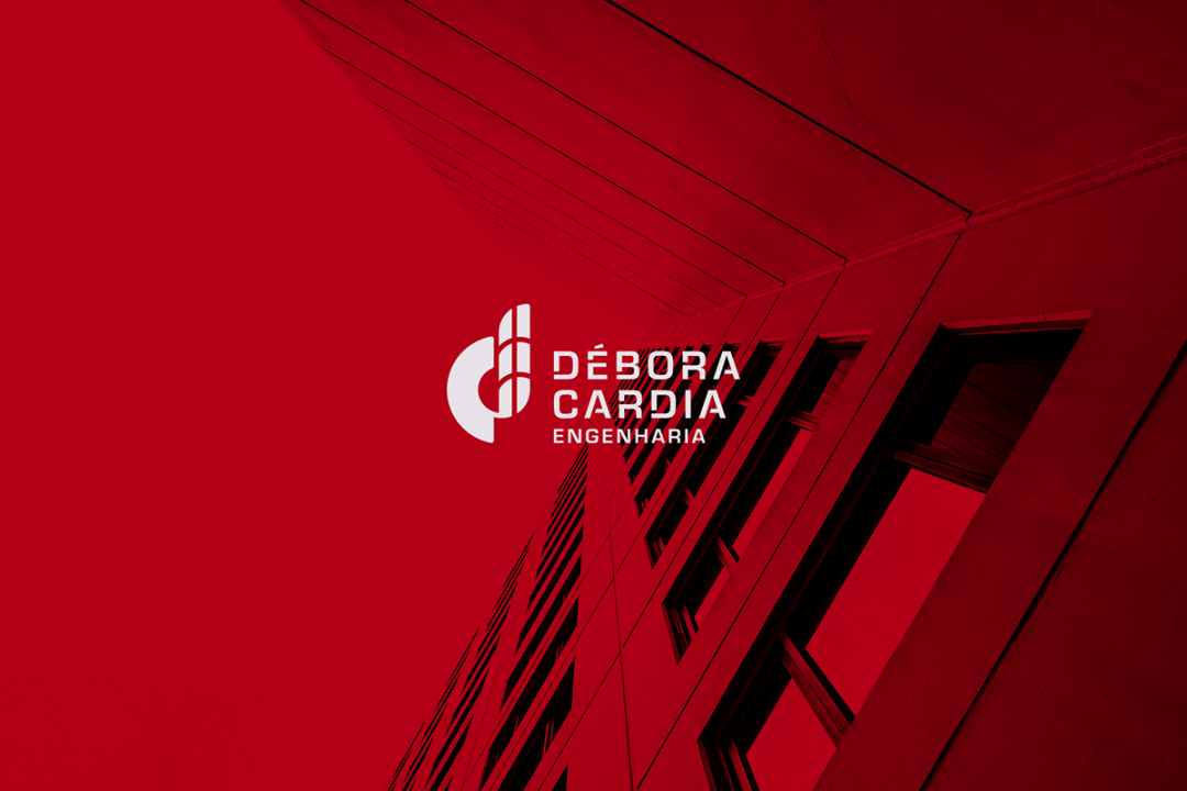 Débora Cardia 土木建筑公司品牌形象設計logo設計vi設計，字母dc+大樓圖形