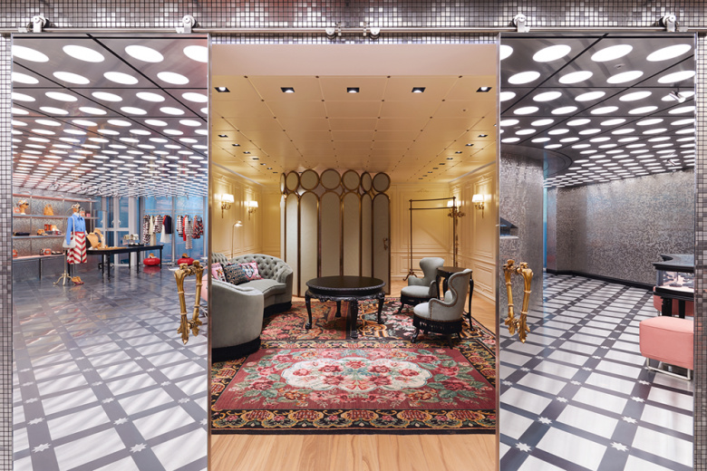Gucci 韓國旗艦店店鋪空間設計，韓國傳統(tǒng)圖案與充滿活力的燈光組合