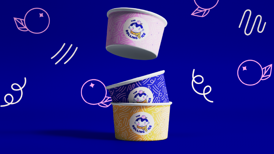 The Rolling Ice 流動(dòng)車(chē)冰淇淋品牌logo設(shè)計(jì)vi設(shè)計(jì)“泰國(guó)男孩”圖形 The Rolling Ice 流動(dòng)車(chē)冰淇淋品牌logo設(shè)計(jì)vi設(shè)計(jì)“泰國(guó)男孩”圖形