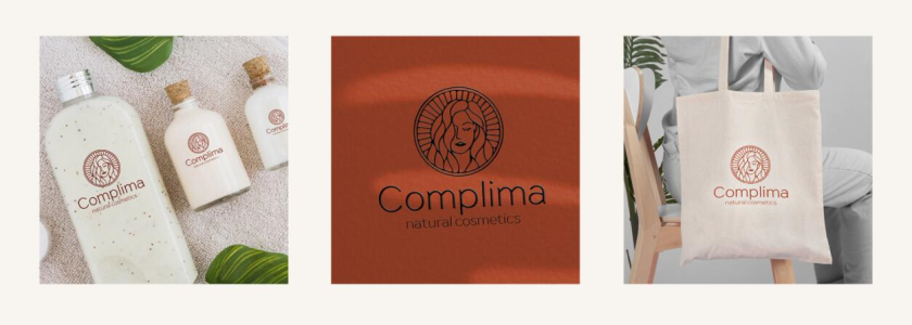 Natural cosmetics 天然化妝品logo設(shè)計“長發(fā)女性”形象