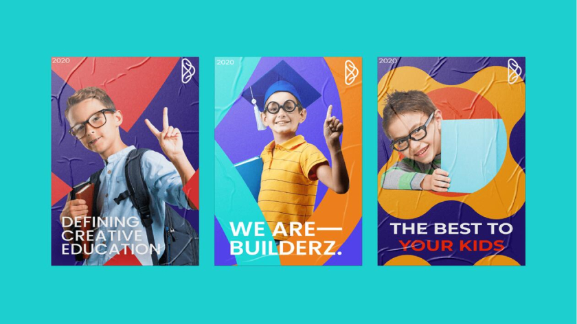 Builderz 兒童教育平臺品牌設計-logo,vi設計