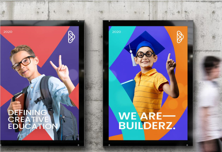 Builderz 兒童教育平臺品牌設計-logo,vi設計