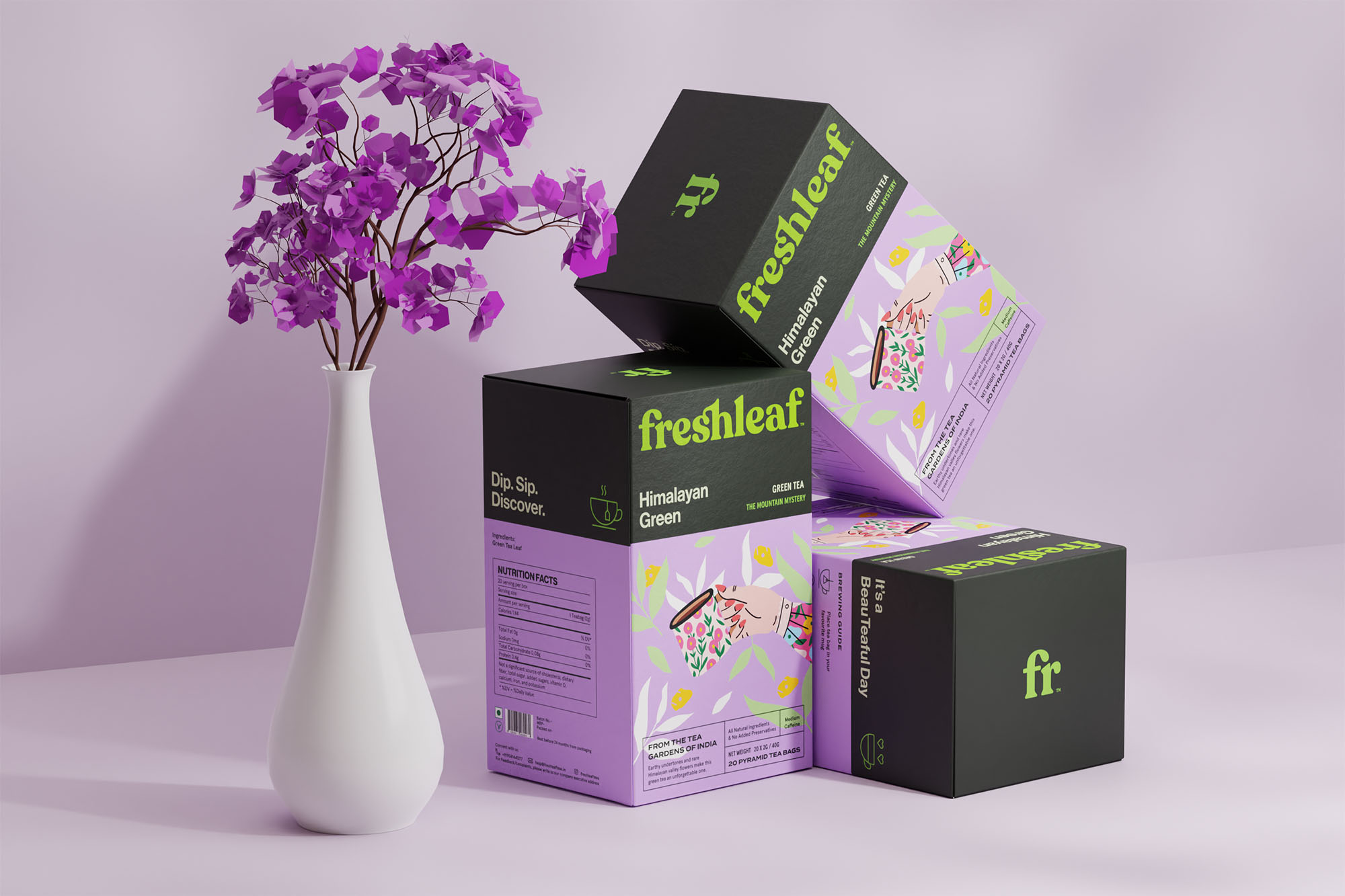 Freshleaf袋泡茶葉包裝設(shè)計,現(xiàn)代時尚矢量插畫風(fēng)格 Freshleaf袋泡茶葉包裝設(shè)計,現(xiàn)代時尚矢量插畫風(fēng)格