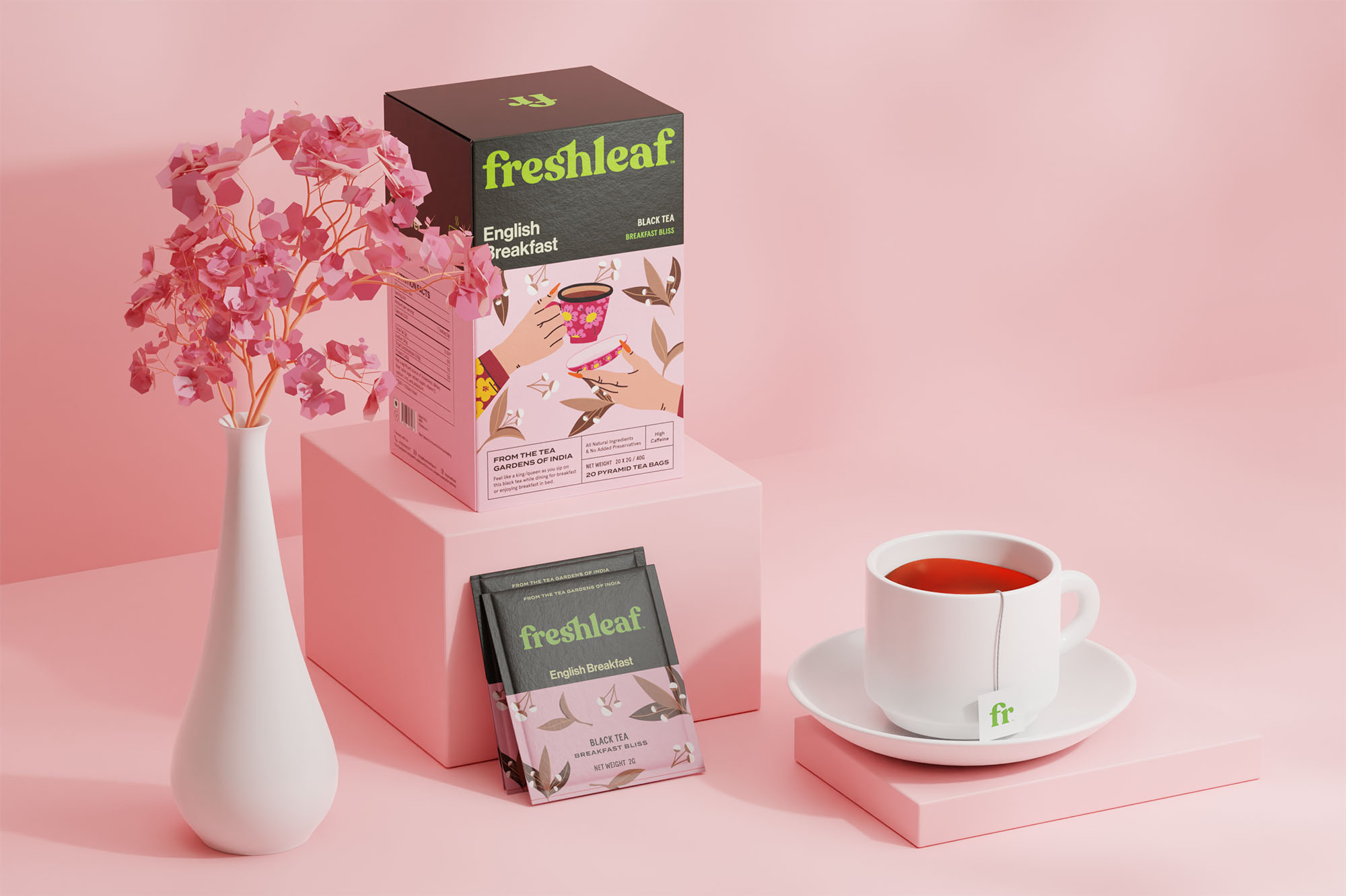 Freshleaf袋泡茶葉包裝設(shè)計,現(xiàn)代時尚矢量插畫風(fēng)格 Freshleaf袋泡茶葉包裝設(shè)計,現(xiàn)代時尚矢量插畫風(fēng)格
