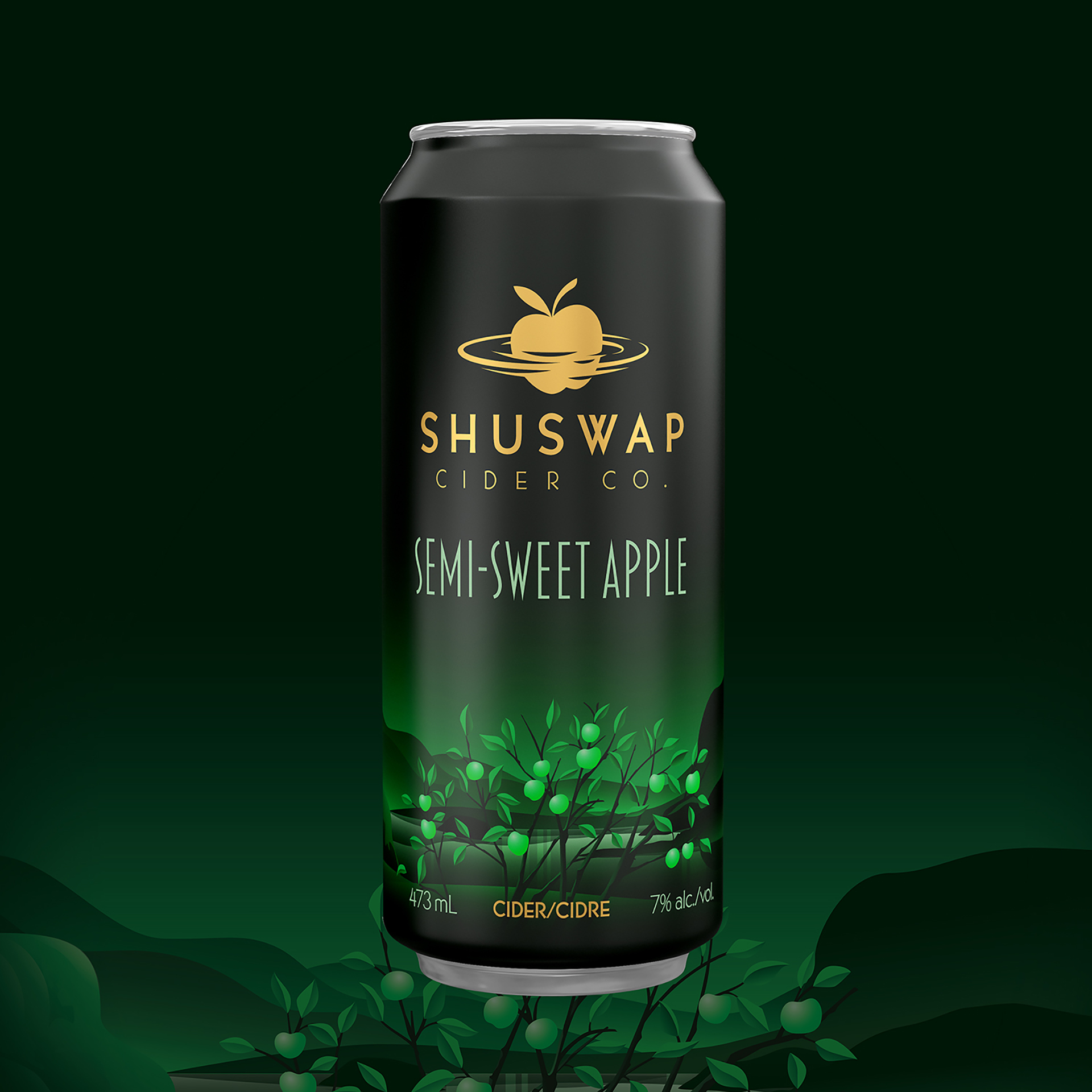 Shuswap 蘋果酒包裝設(shè)計“復(fù)古夢幻插畫”
