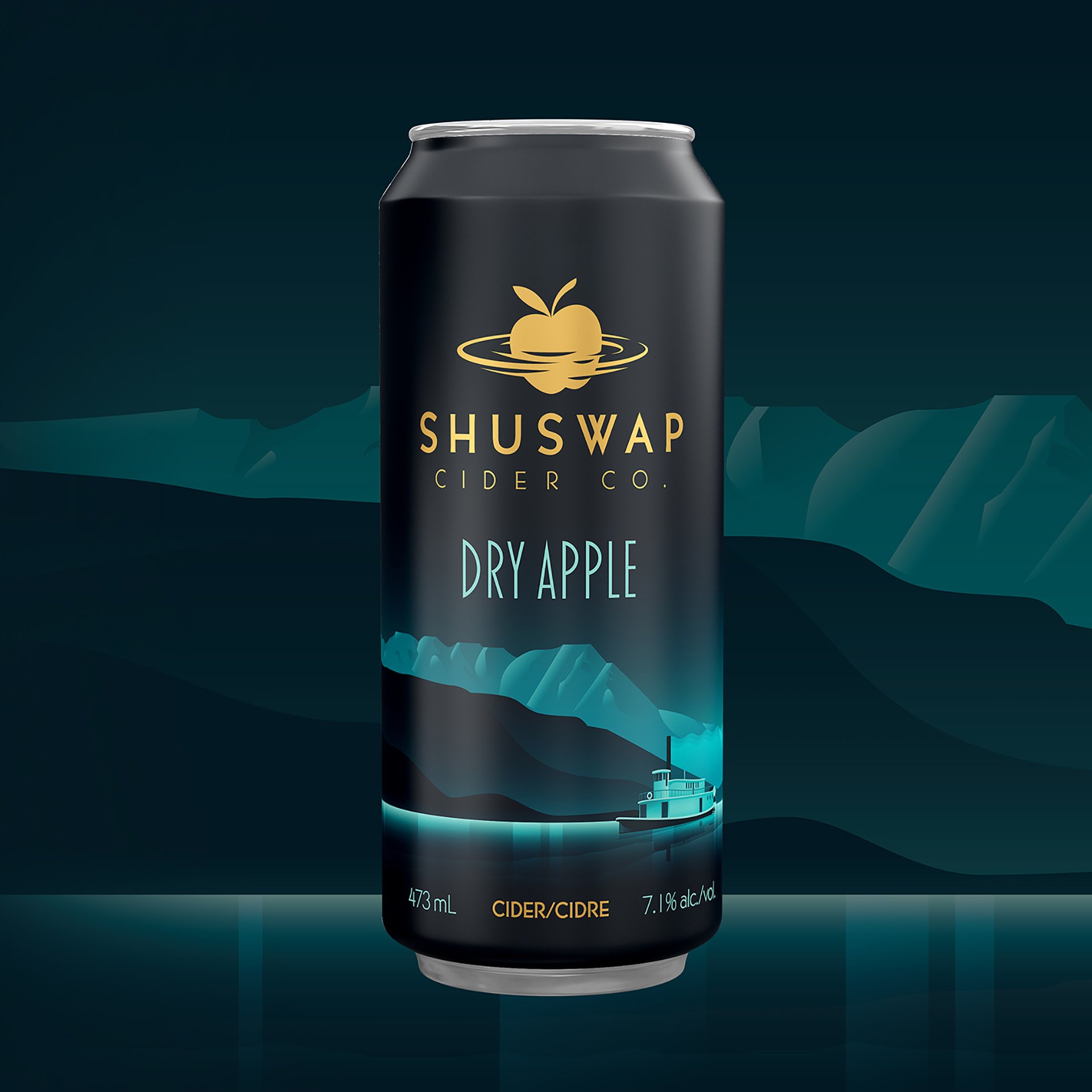Shuswap 蘋果酒包裝設(shè)計“復(fù)古夢幻插畫”