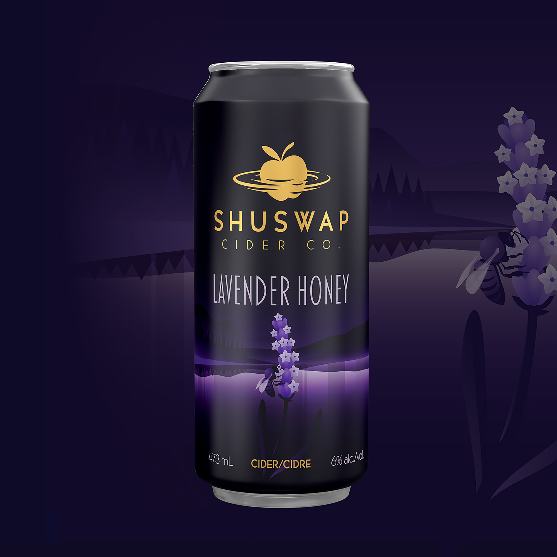 Shuswap 蘋果酒包裝設(shè)計“復(fù)古夢幻插畫”