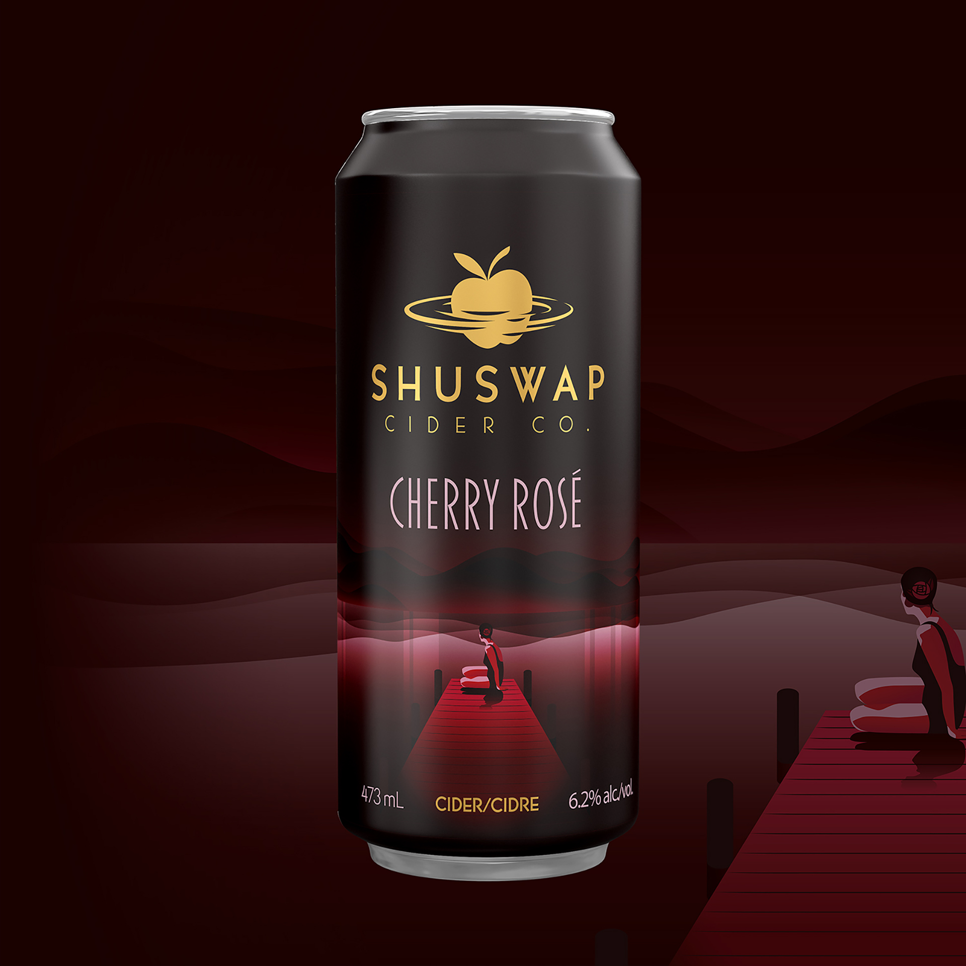 Shuswap 蘋果酒包裝設(shè)計“復(fù)古夢幻插畫”