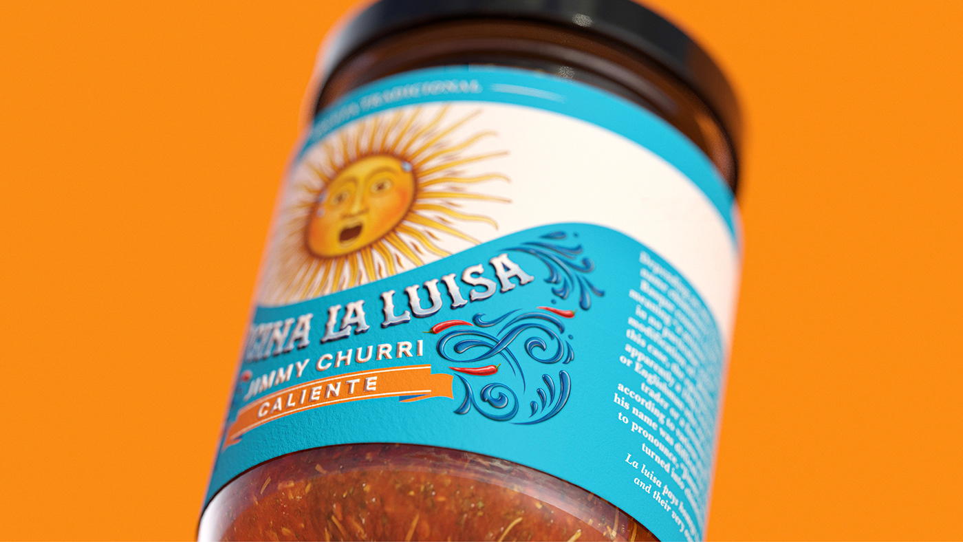 Cocina La Luisa 辣醬包裝設計“太陽公公”圖案 Cocina La Luisa 辣醬包裝設計“太陽公公”圖案