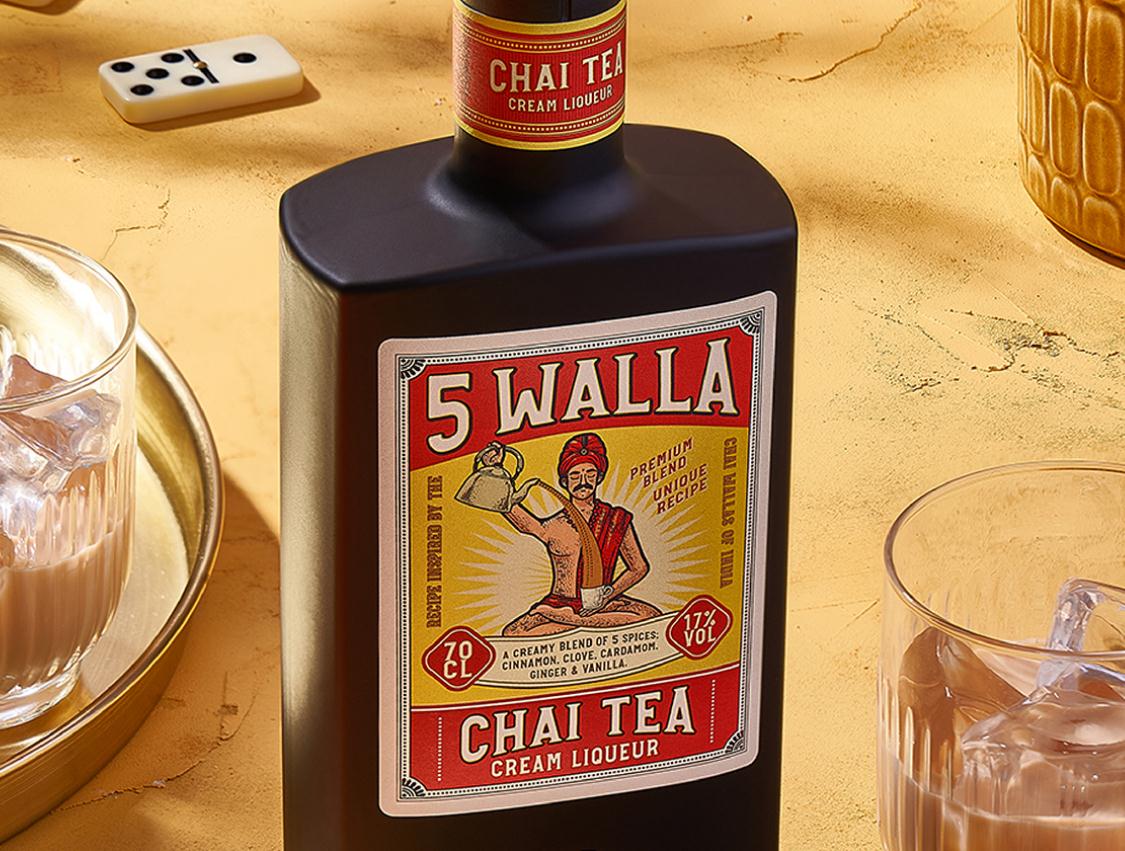 5 WALLA柴茶奶油利口養(yǎng)生酒包裝設(shè)計(jì)，源自印度火柴盒藝術(shù)插畫