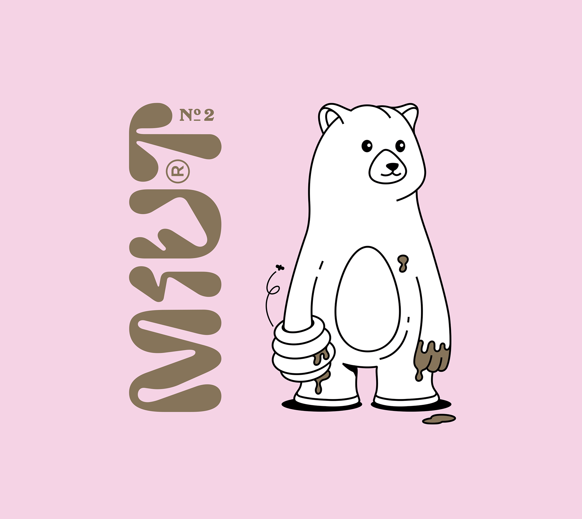 Miut 蜂蜜酒品牌包裝設(shè)計(jì),一只拿著蜂巢的熊插畫(huà) Miut 蜂蜜酒品牌包裝設(shè)計(jì),一只拿著蜂巢的熊插畫(huà)