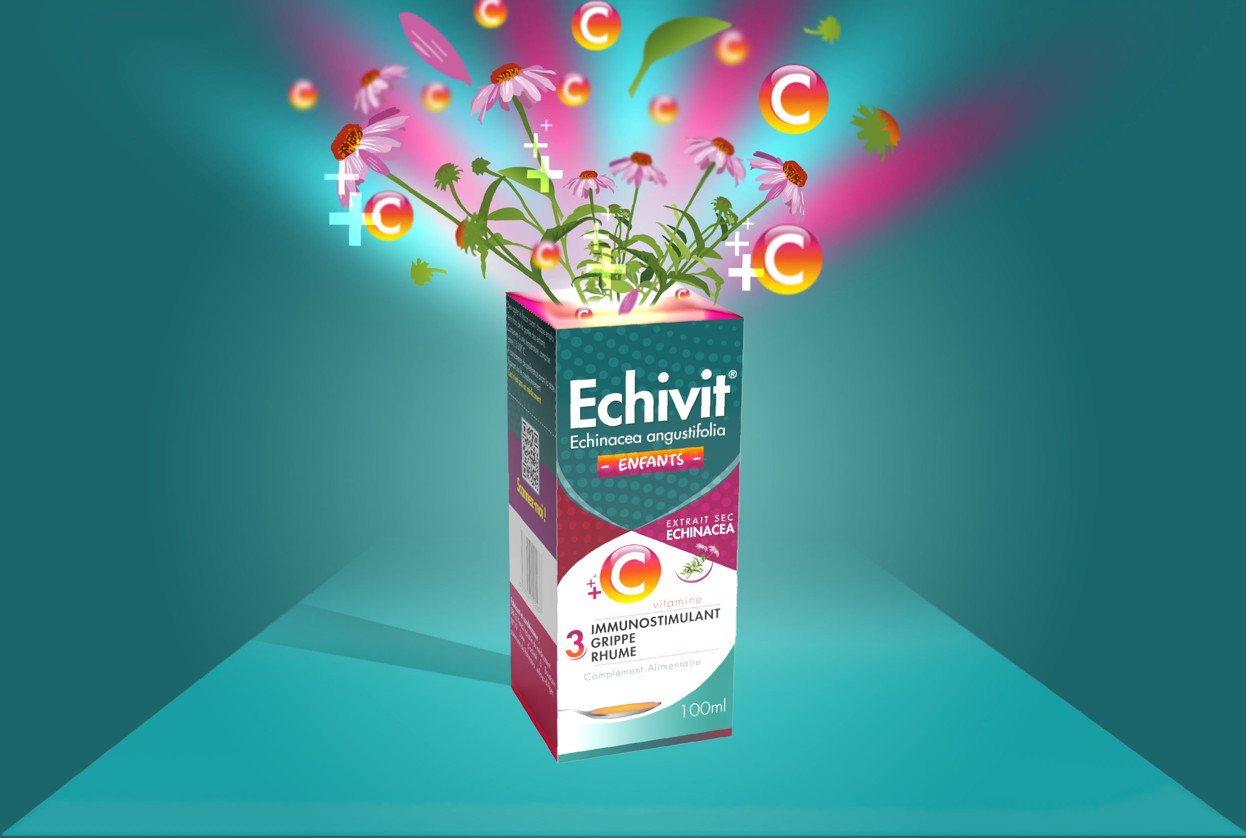 Ecivit OTC藥品包裝設(shè)計(jì)，突出品牌與交叉色塊版式