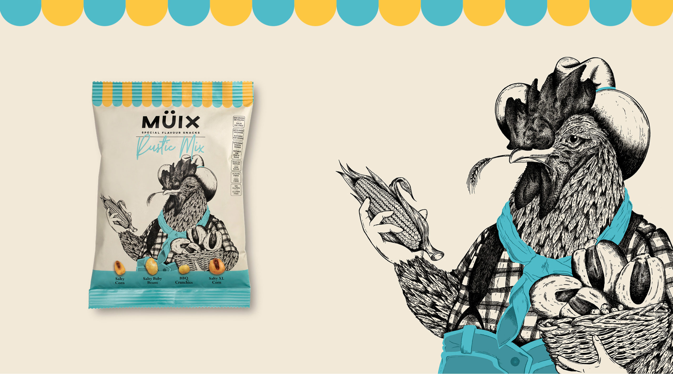 Müix混合口味堅(jiān)果食品包裝設(shè)計(jì)“動(dòng)物擬人”插畫 Müix混合口味堅(jiān)果食品包裝設(shè)計(jì)“動(dòng)物擬人”插畫