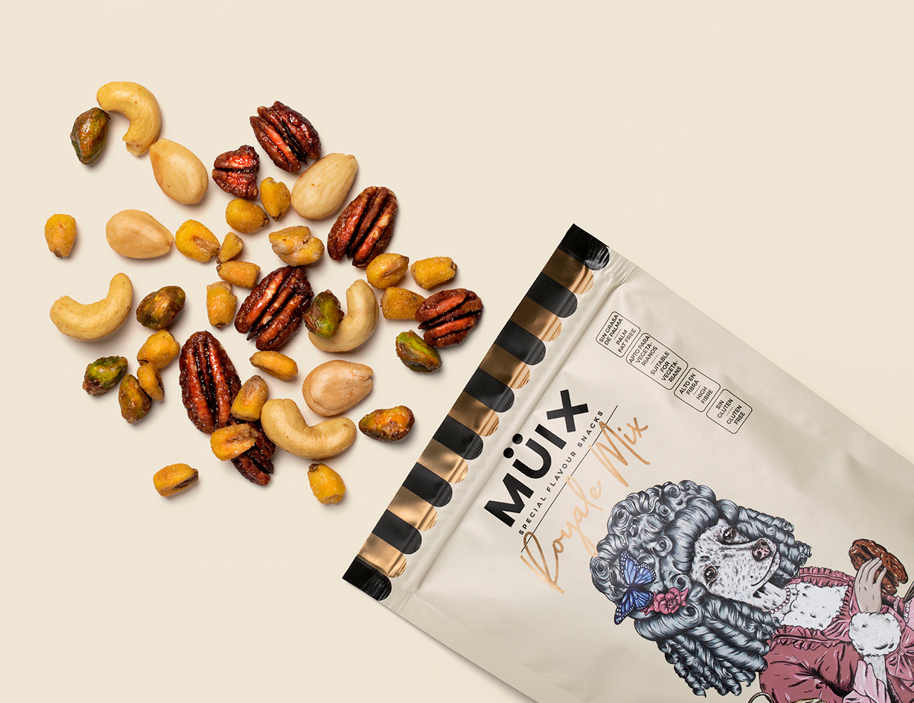 Müix混合口味堅(jiān)果食品包裝設(shè)計(jì)“動(dòng)物擬人”插畫 Müix混合口味堅(jiān)果食品包裝設(shè)計(jì)“動(dòng)物擬人”插畫