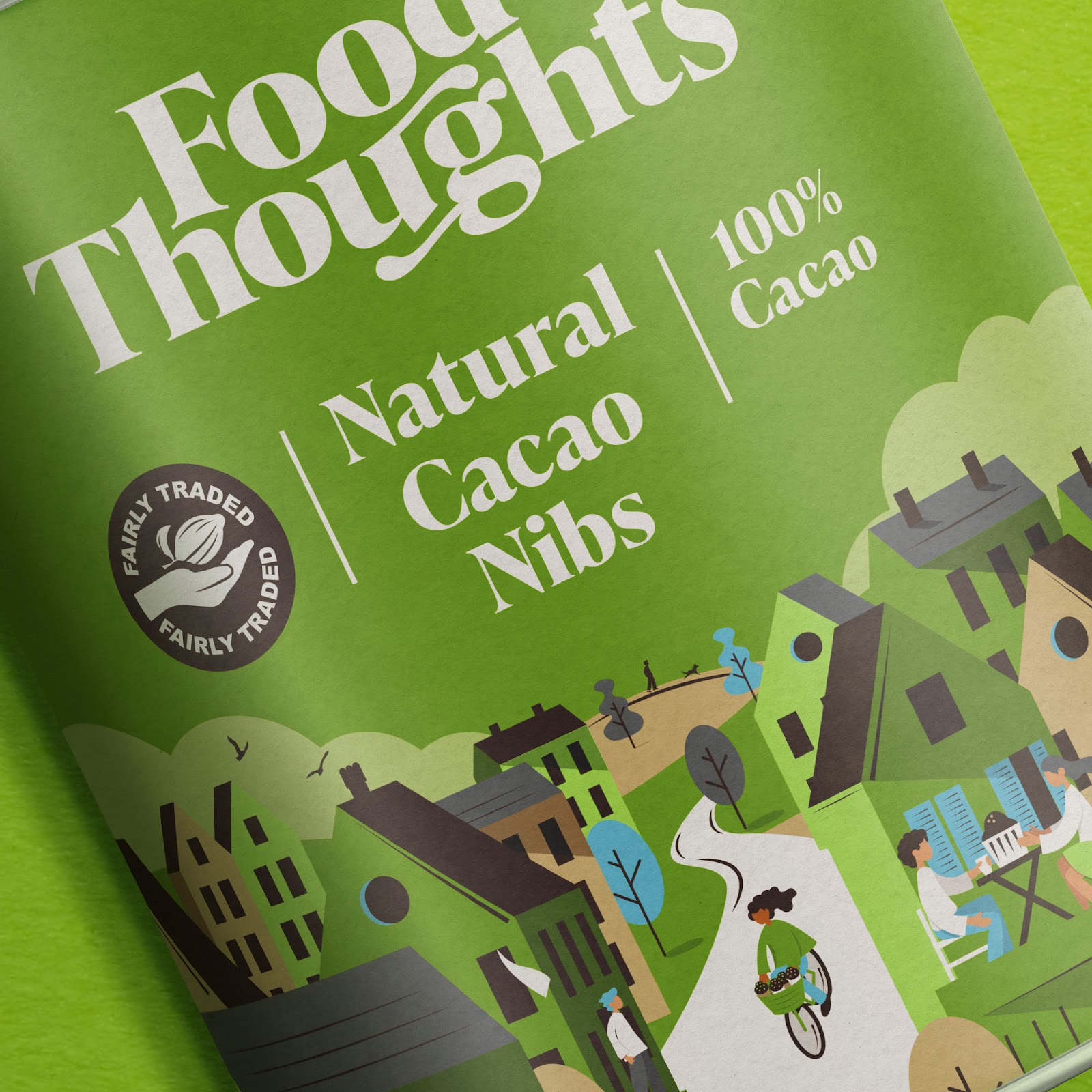 Food Thoughts可可烘焙原料品牌重塑與“社區(qū)”插畫包裝設(shè)計 Food Thoughts可可烘焙原料品牌重塑與“社區(qū)”插畫包裝設(shè)計