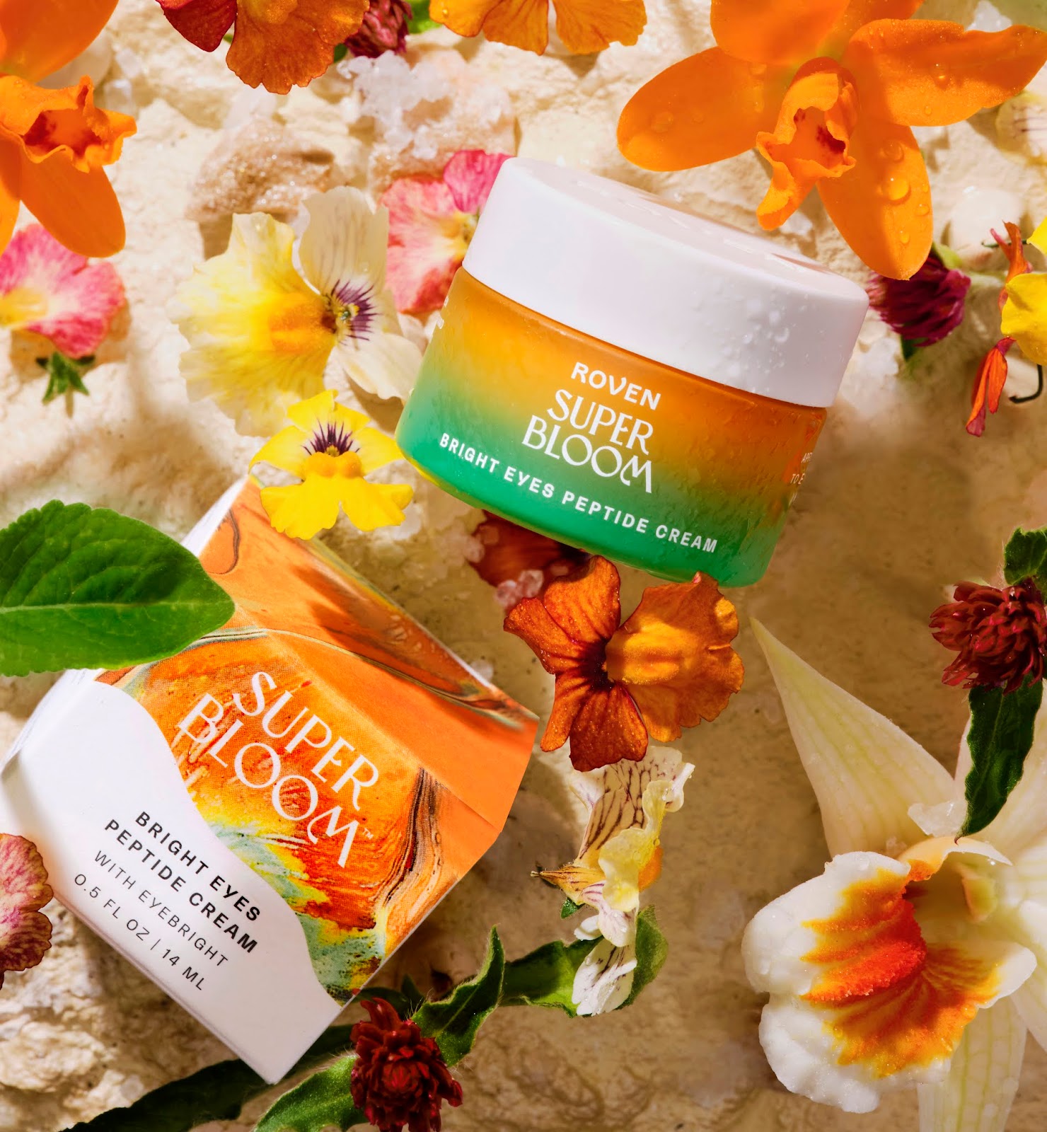 Superbloom 純植物素化妝品包裝設(shè)計(jì)，漸變水彩綻放女性美麗