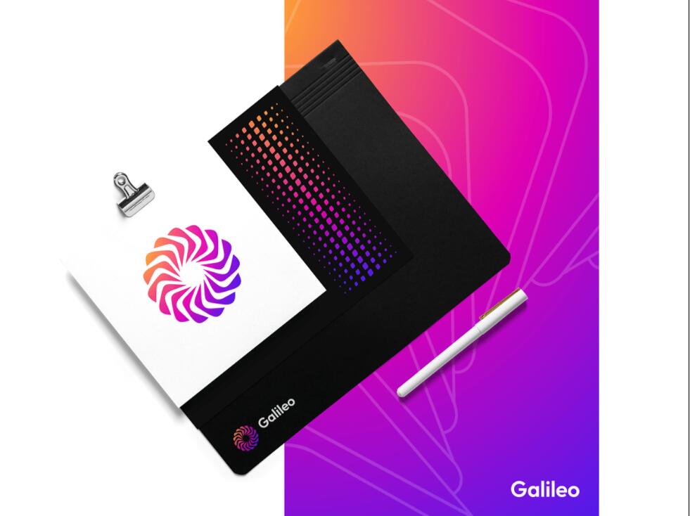 Galileo 人工智能初創(chuàng)公司logo設(shè)計(jì)vi設(shè)計(jì)，酷炫科技風(fēng)格