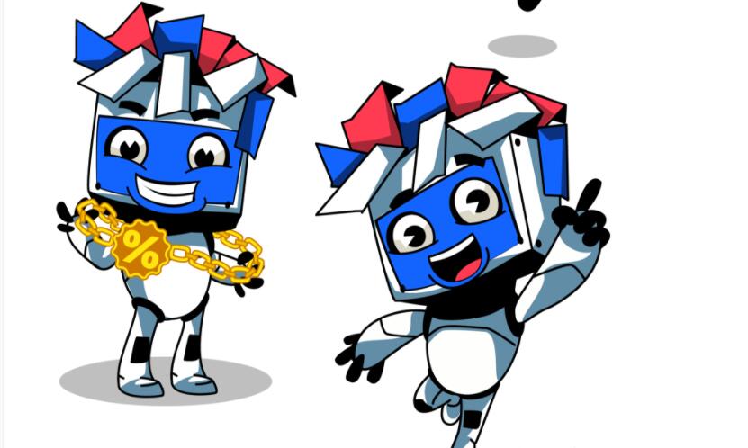 Roma Bot 機(jī)器人電腦屏幕IP卡通吉祥物設(shè)計(jì)